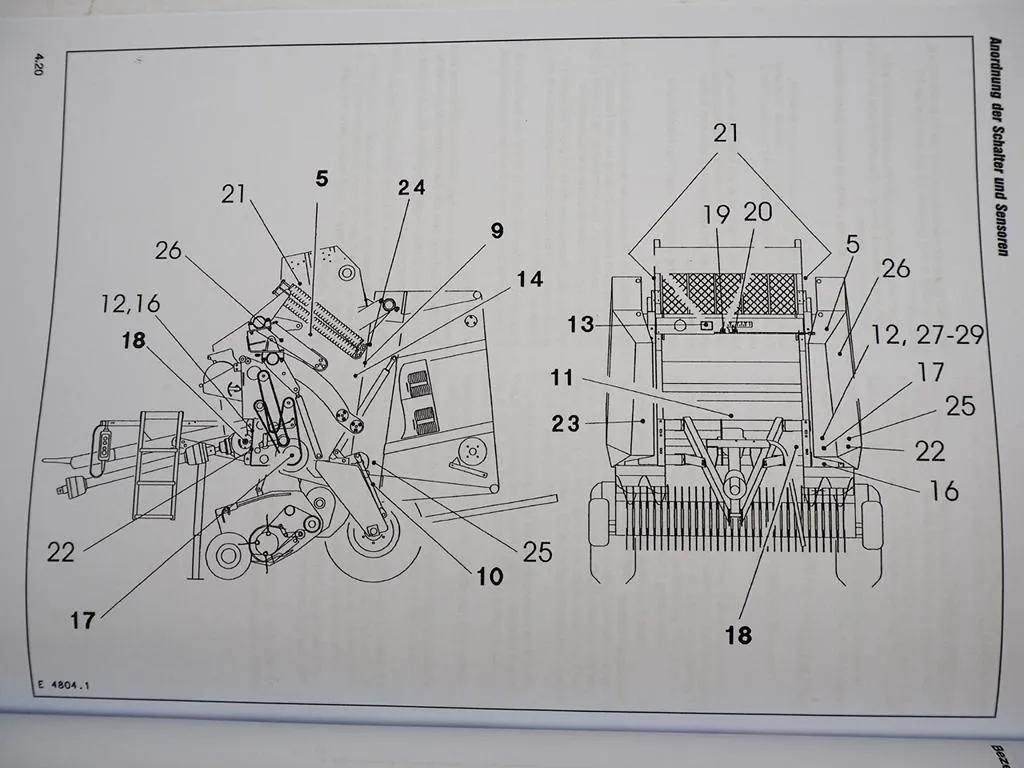 Claas Variant 180 180RC Ballenpresse Betriebsanleitung & Hydraulik Elektrik Schaltplan