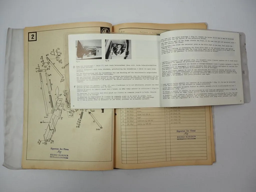 Claas WM 20 Mähwerk Betriebsanleitung Wartung Ersatzteilliste 1978