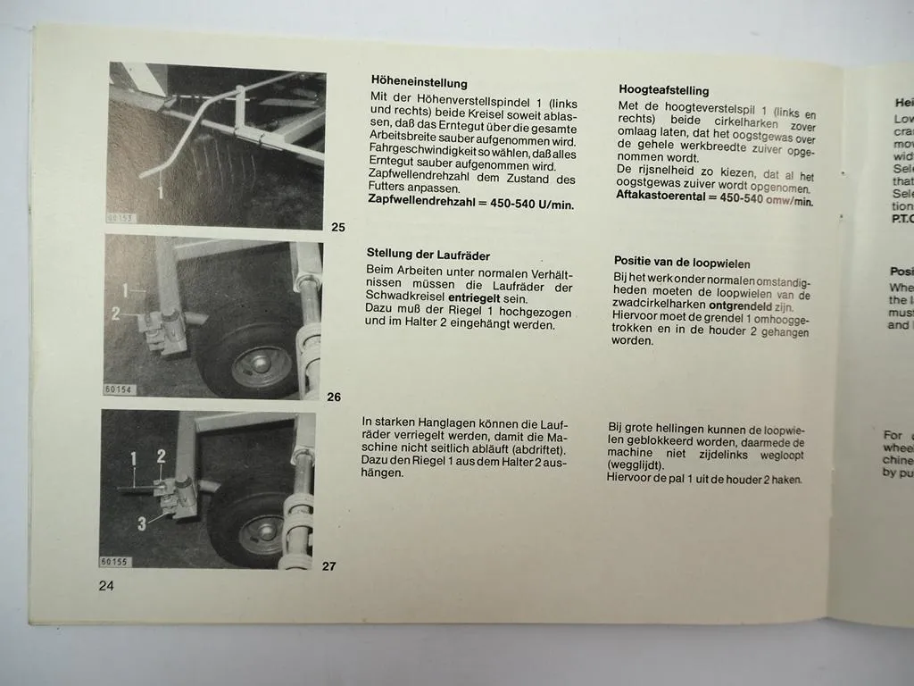 Claas WS 660 Hydro Schwader Betriebsanleitung Wartung Ersatzteilliste 1990/91