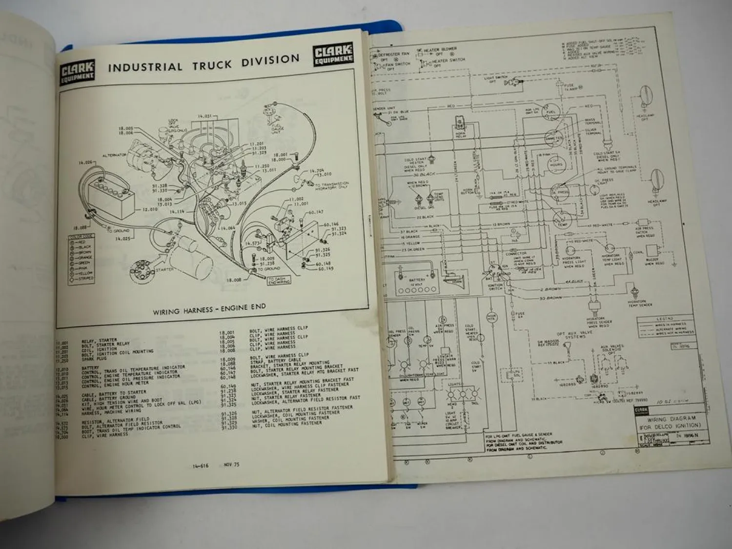 Clark C500 135 LPG Gabelstapler Ersatzteilkatalog Truck Parts Manual List 1982
