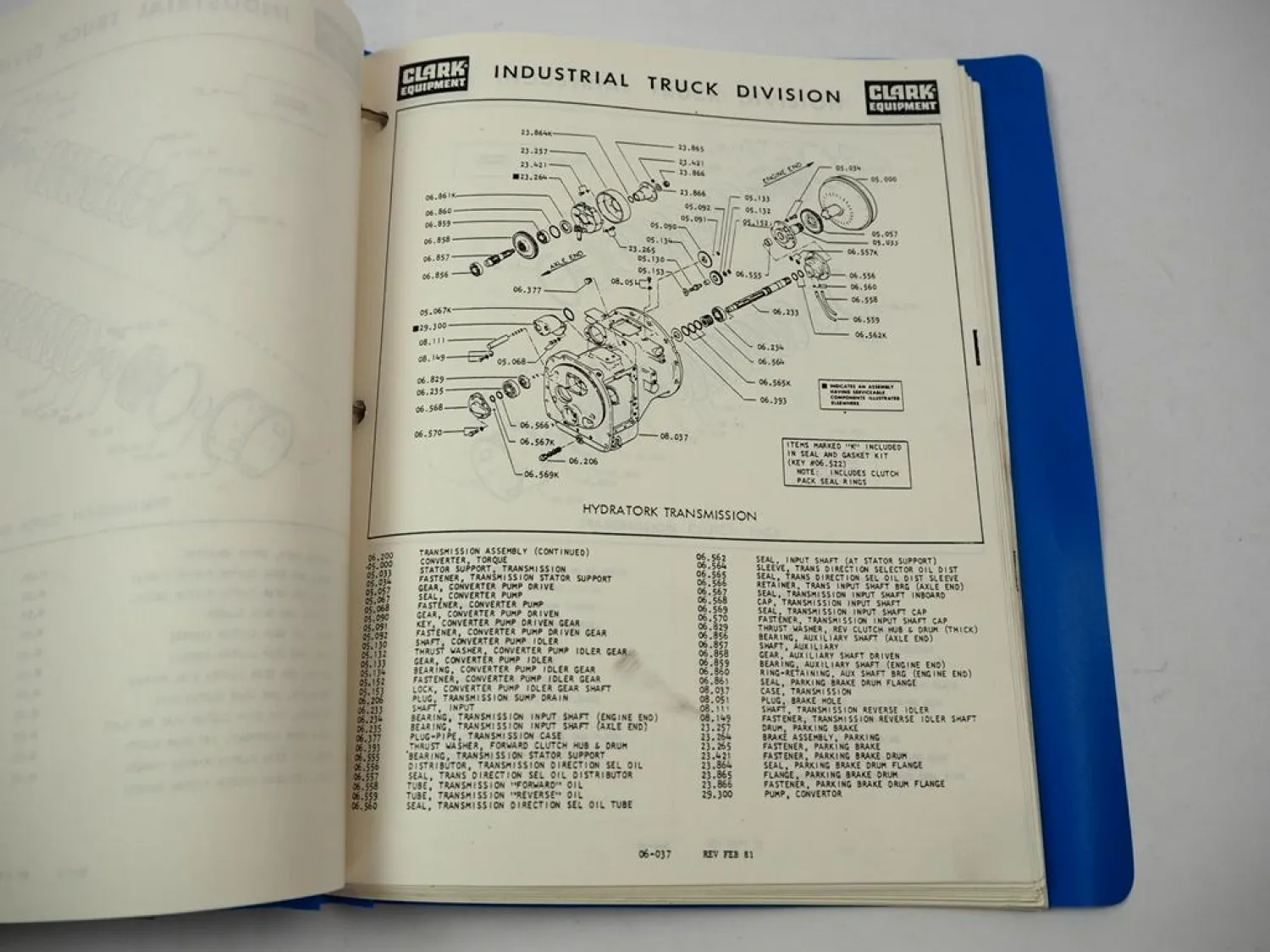 Clark C500 135 LPG Gabelstapler Ersatzteilkatalog Truck Parts Manual List 1984