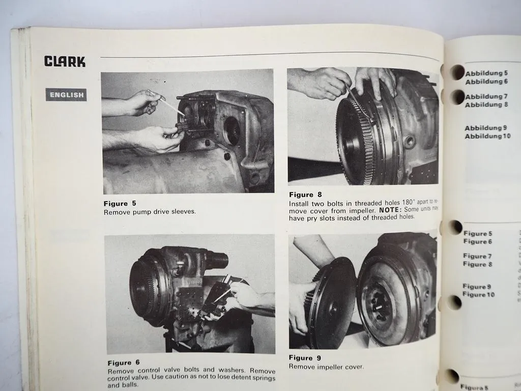 Clark CDP 20 30 Gabelstapler Betriebsanleitung Ersatzteilliste Getriebe HR28320