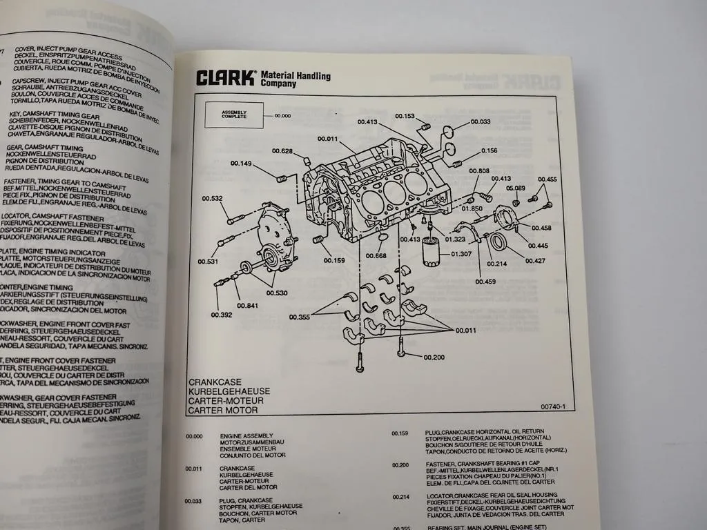 Clark CDP CGP 40 45 50 H Gabelstapler Ersatzteilliste Parts Manual 2000