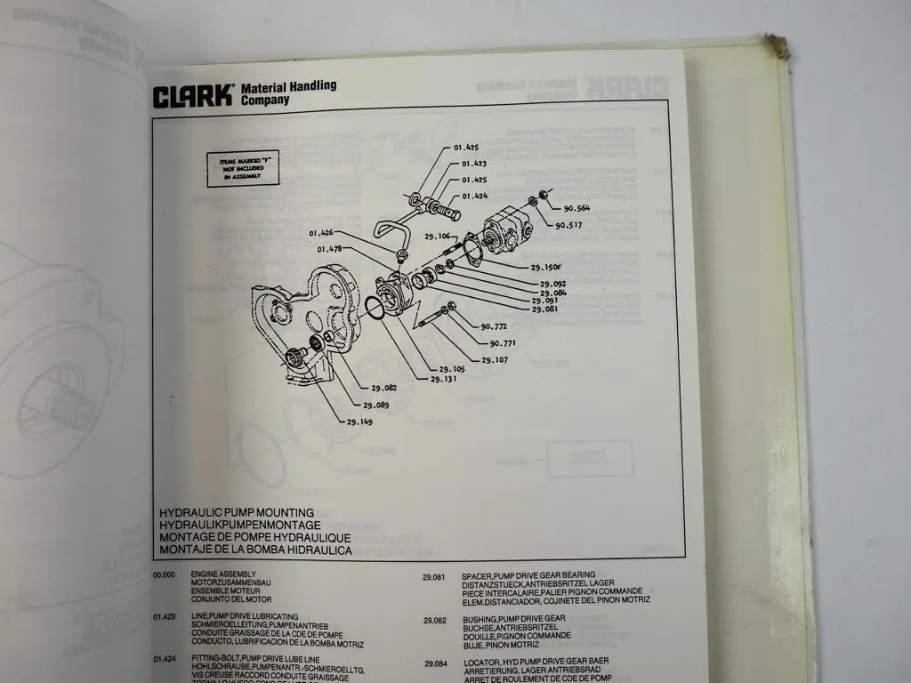 Clark GPX 30 35 40 50 Stapler Bedienungsanleitung Ersatzteilliste 1996