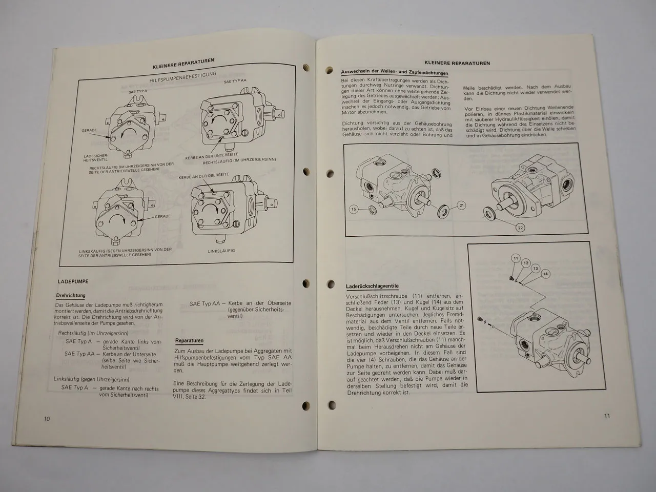 Clark H500 Hydrostatisches Getriebe Reparaturanleitung Werkstatthandbuch 1976