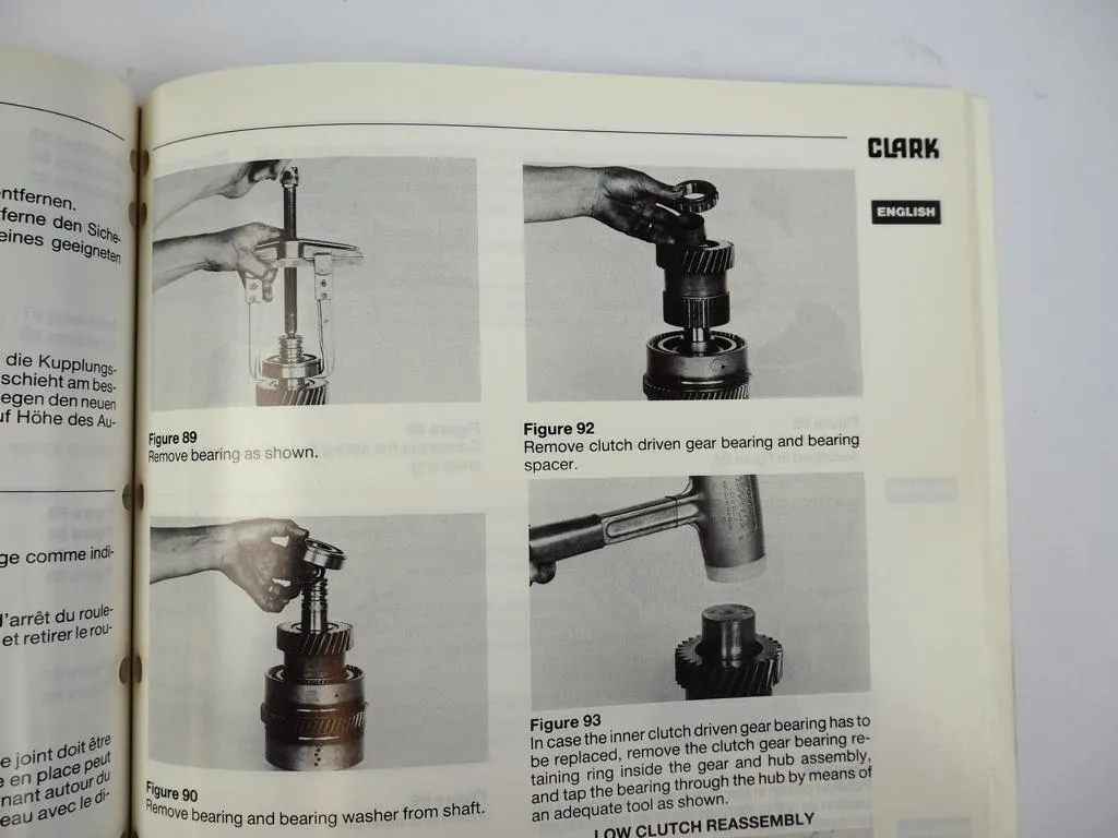 Clark Hurth HR 18000 Powershift Transmission Getriebe Werkstatthandbuch 1992