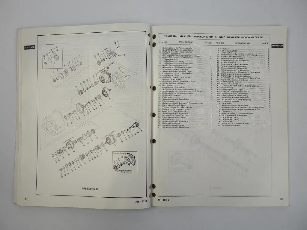 Clark Hurth HR 18000 Powershift Transmission Getriebe Werkstatthandbuch 1997