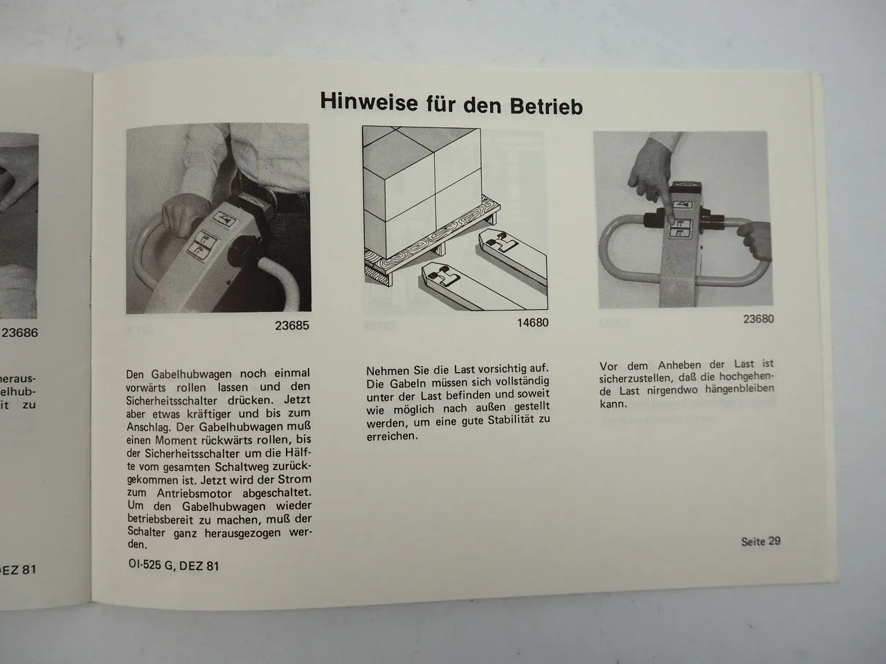 Clark PW 15 18 Powerworker Gabelhubwagen Betriebsanleitung 1981