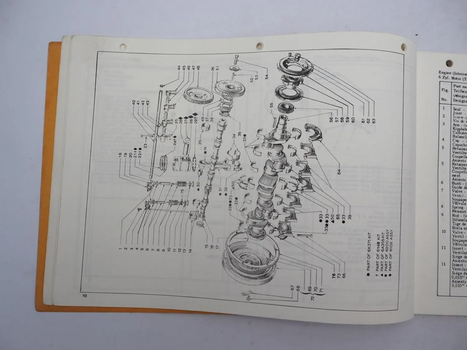 Clayson Ford 2700 2701 2703 2704 E C Dieselmotor Ersatzteilliste Parts List 1970