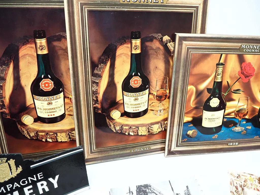 Cognac Monnet & Champagne Pommery Champagner Werbeartikel