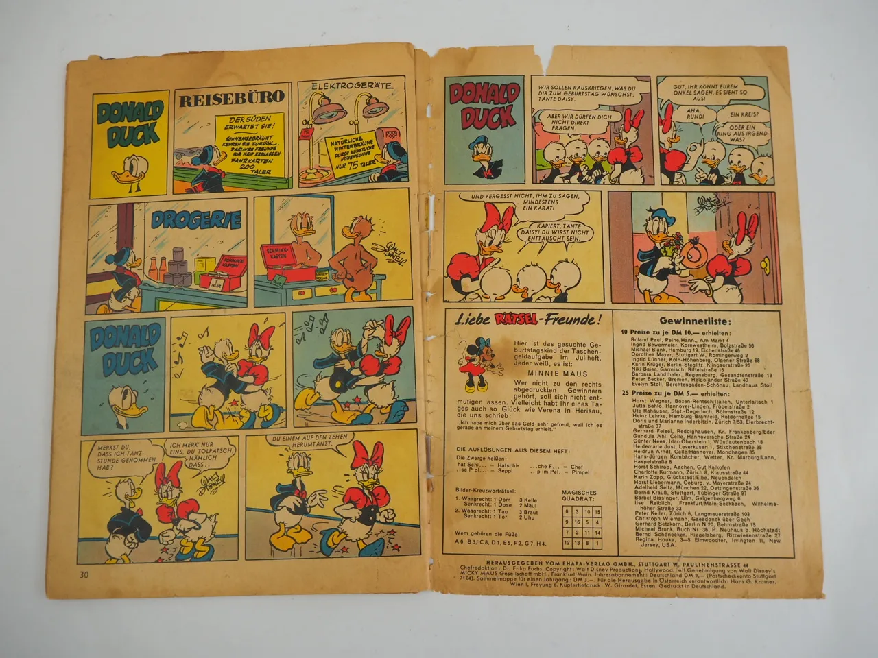 Comic Walt Disneys Micky Maus Nr. 11 von 1954