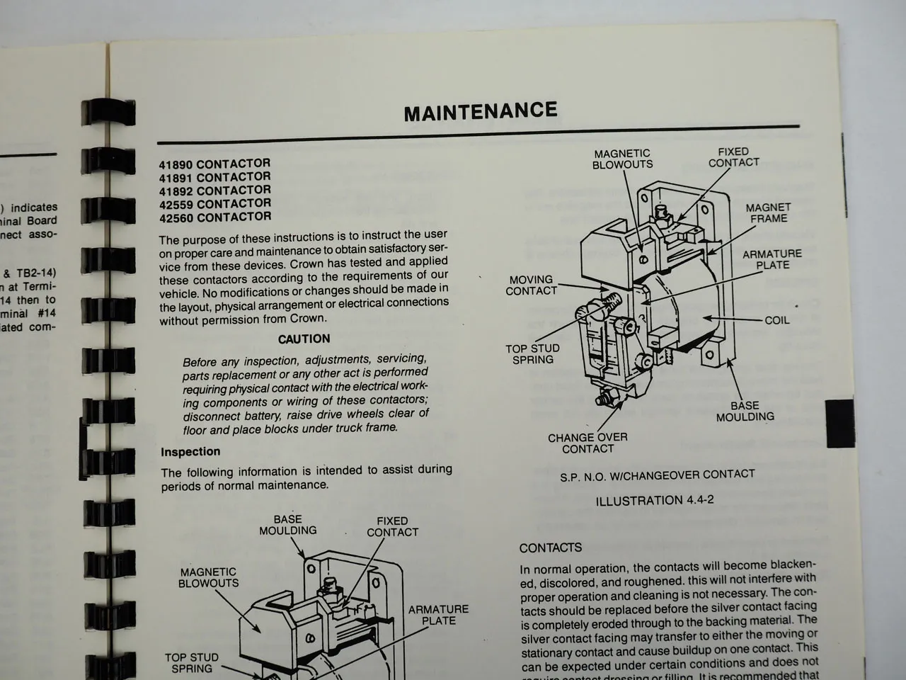 Crown M EM Serie Hubwagen Werkstatthandbuch Ersatzteilliste Wartung 1977