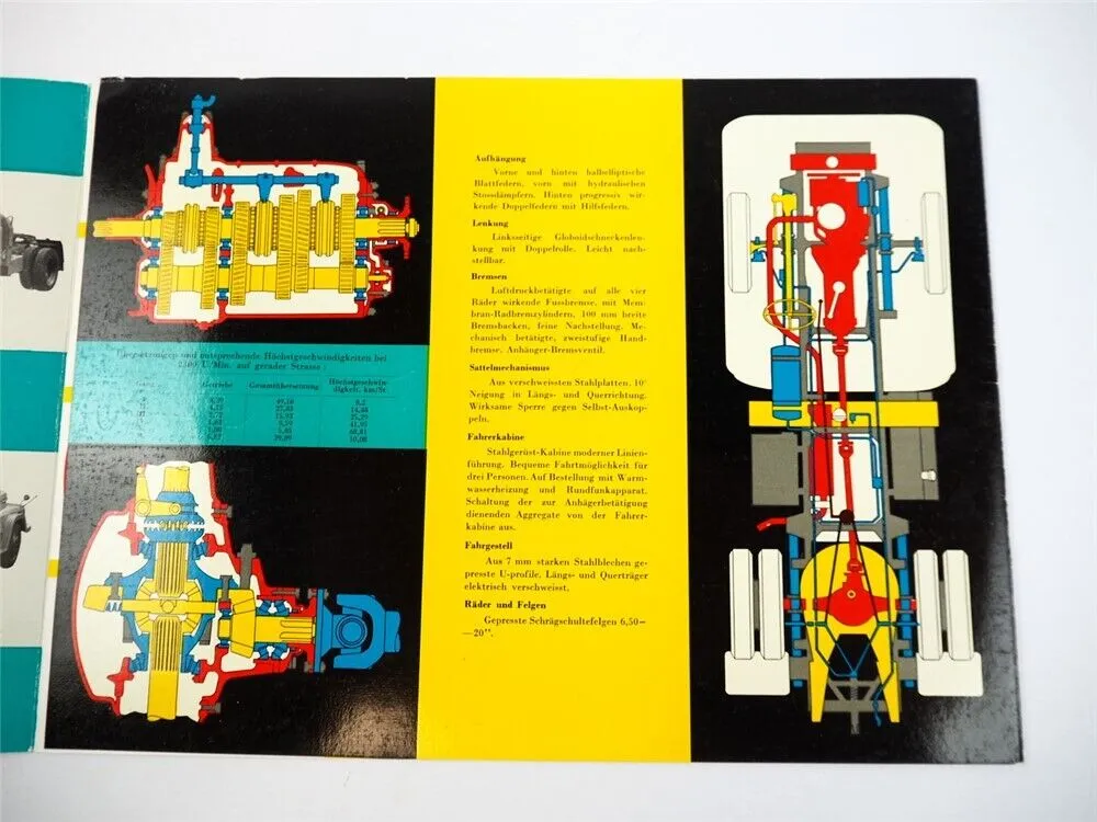 Csepel D450N Sattelschlepper Prospekt 1960er Jahre Ungarn Mogürt