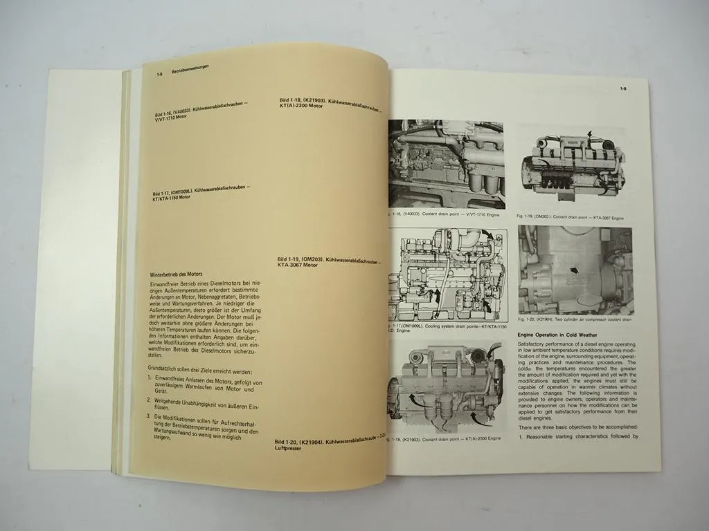 Cummins Dieselmotoren Industrie Baumaschinen Betriebsanleitung Operation Manual