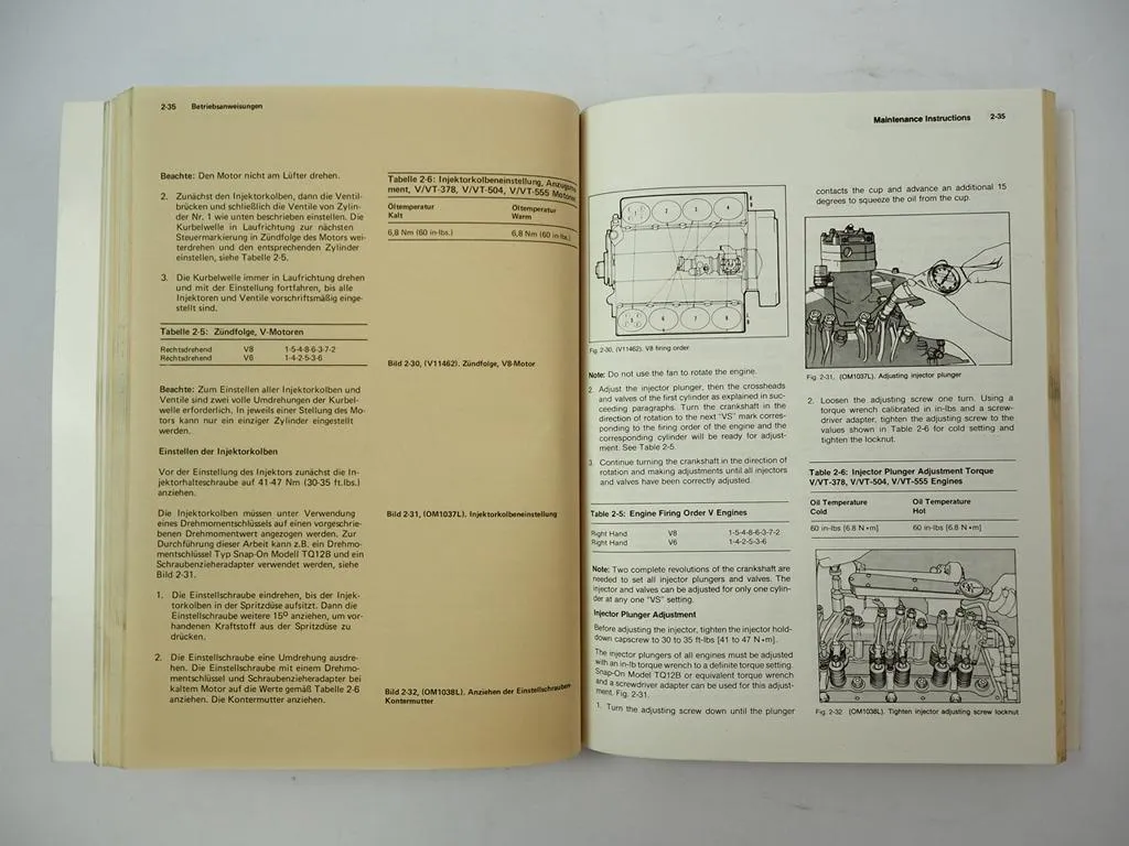 Cummins Dieselmotoren Industrie Baumaschinen Betriebsanleitung Operation Manual