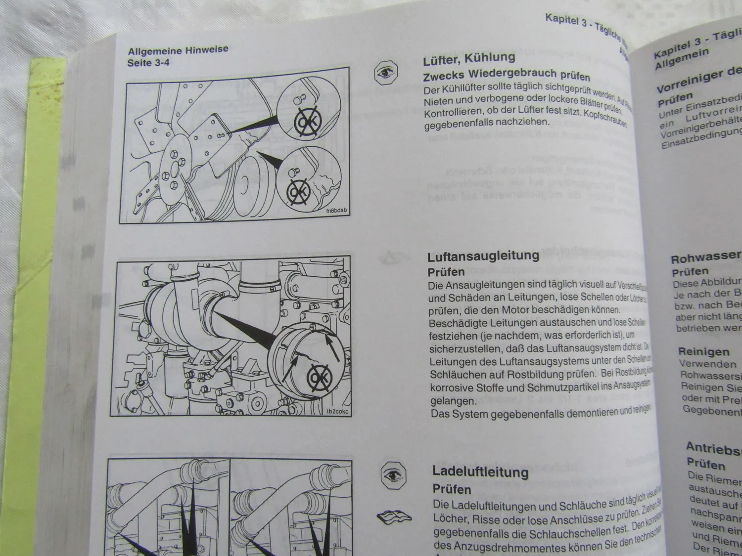 Cummins Motoren EC Richtlinien Bedienungsanleitung Betrieb und Wartung 08/2001