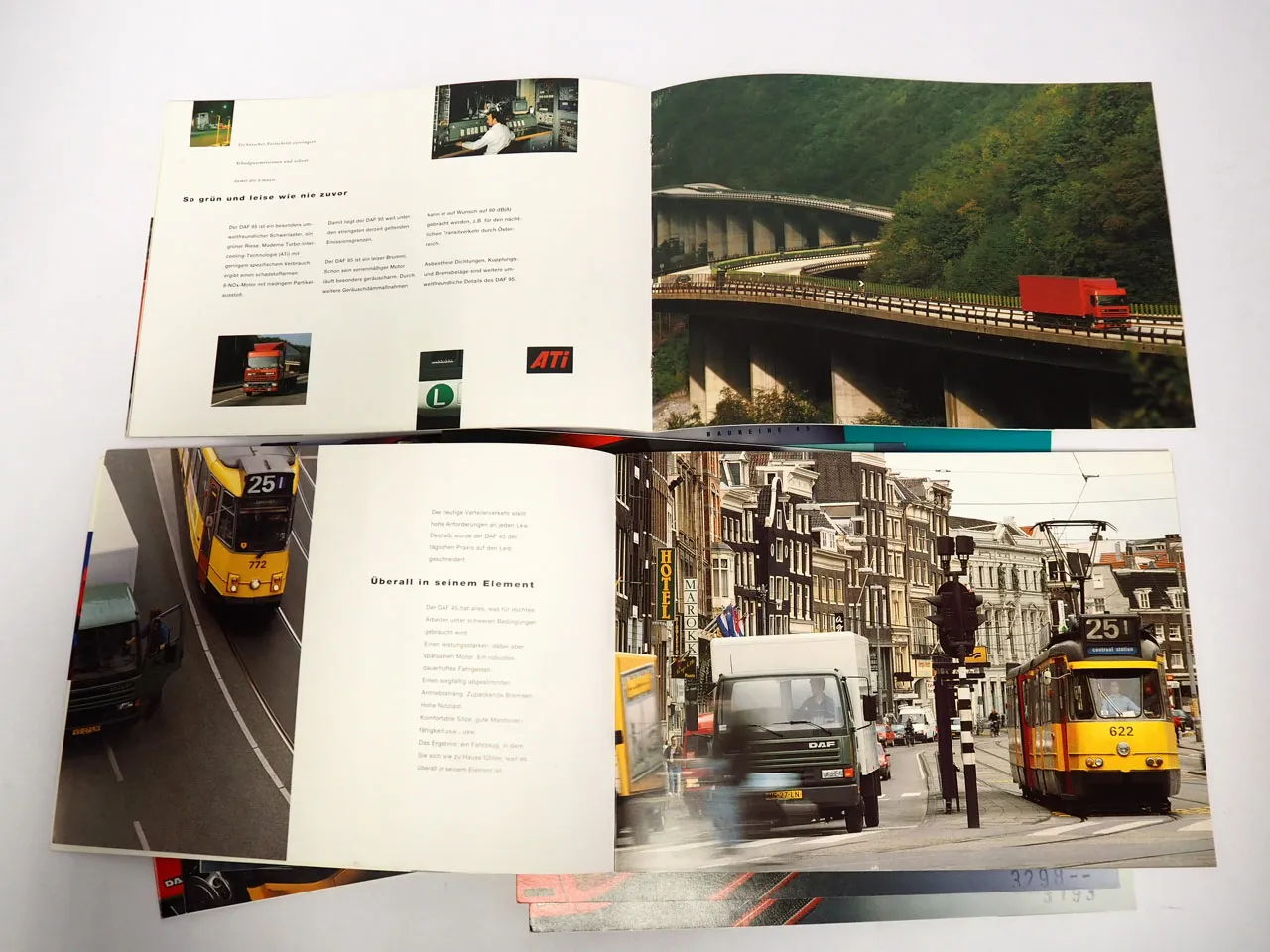 DAF 45 65 85 75 95 400 Baureihe LKW 12x Prospekt 4x Testbericht 1990er Jahre