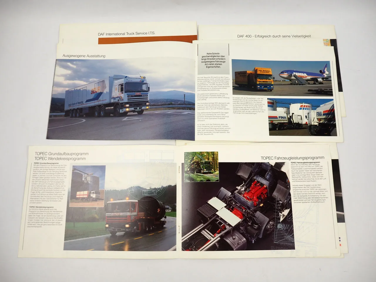 DAF 95 400 1700 1900 2300 2700 Baureihe LKW 8x Prospekt 1970/80er Jahre