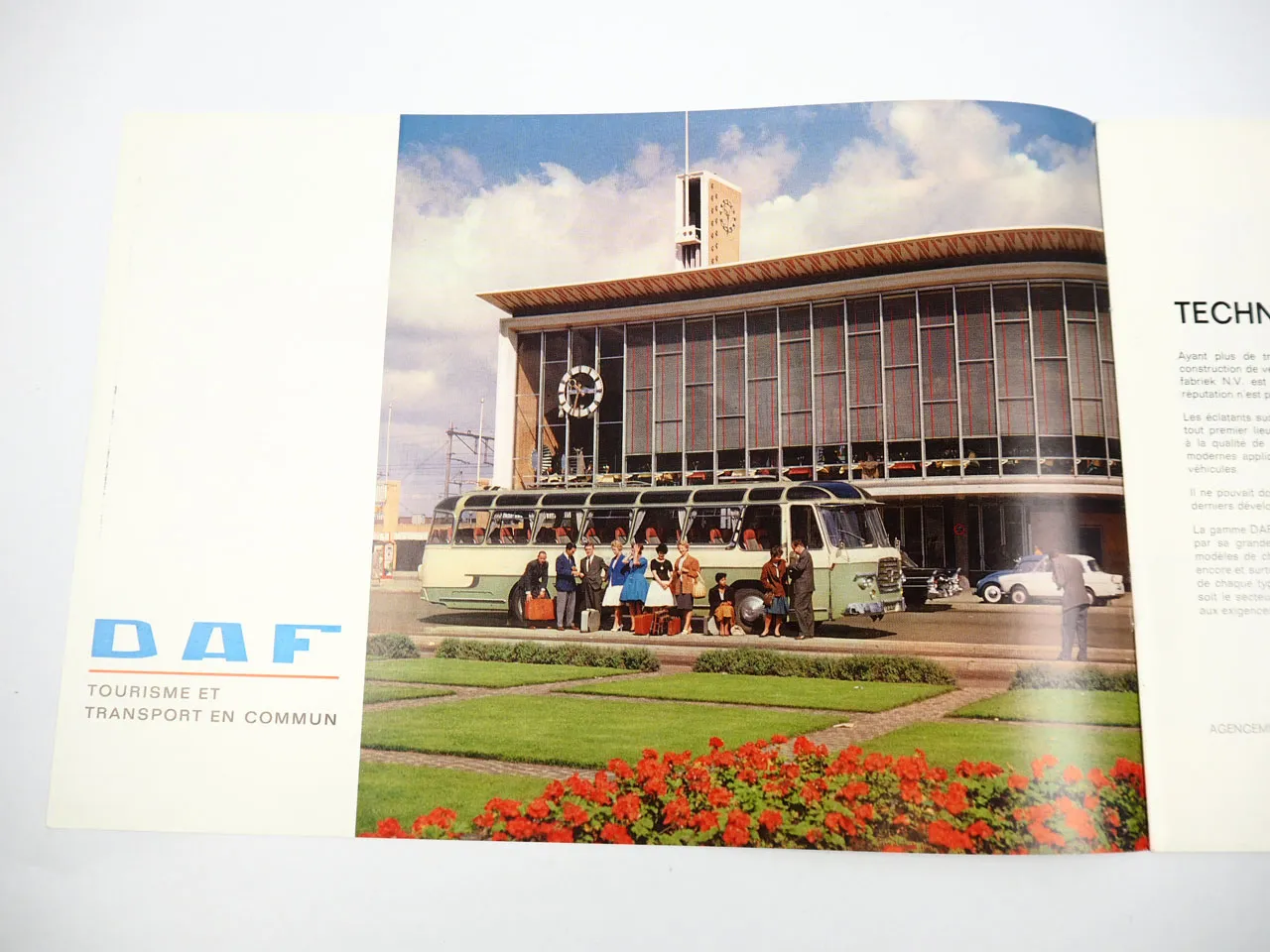 DAF B1100 B1300 B1600 TB160 TB163 MB200 Reisebus Prospekt 1966 in französisch