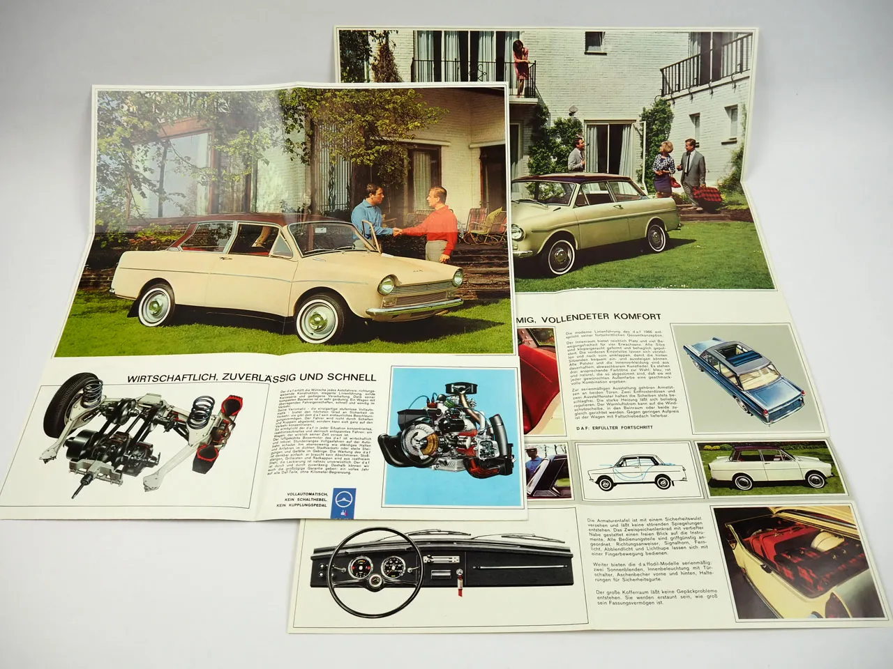 DAF Daffodil PKW 4x Prospekt 1966