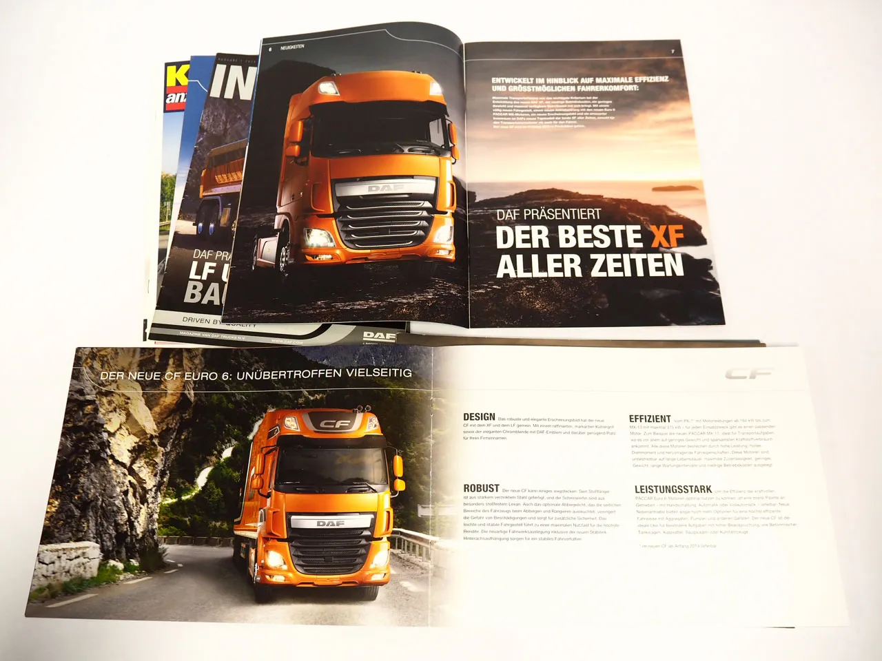 DAF LF CF XF Baureihe LKW 9x Prospekt Testbericht 2012 bis 2014