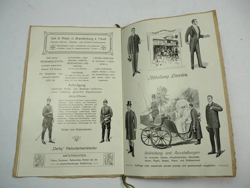 Dahl & Röetz Brandenburg 1906 Damen Herren Mode Katalog 16 Seiten Ritterstrasse