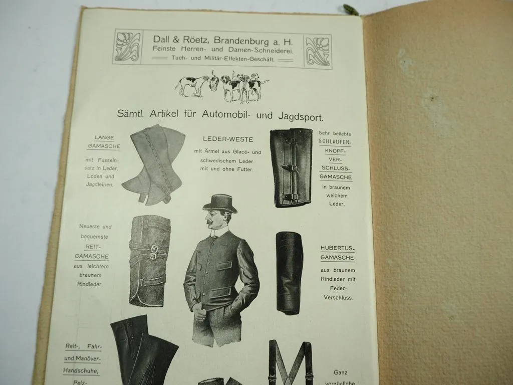 Dahl & Röetz Brandenburg 1906 Damen Herren Mode Katalog 16 Seiten Ritterstrasse