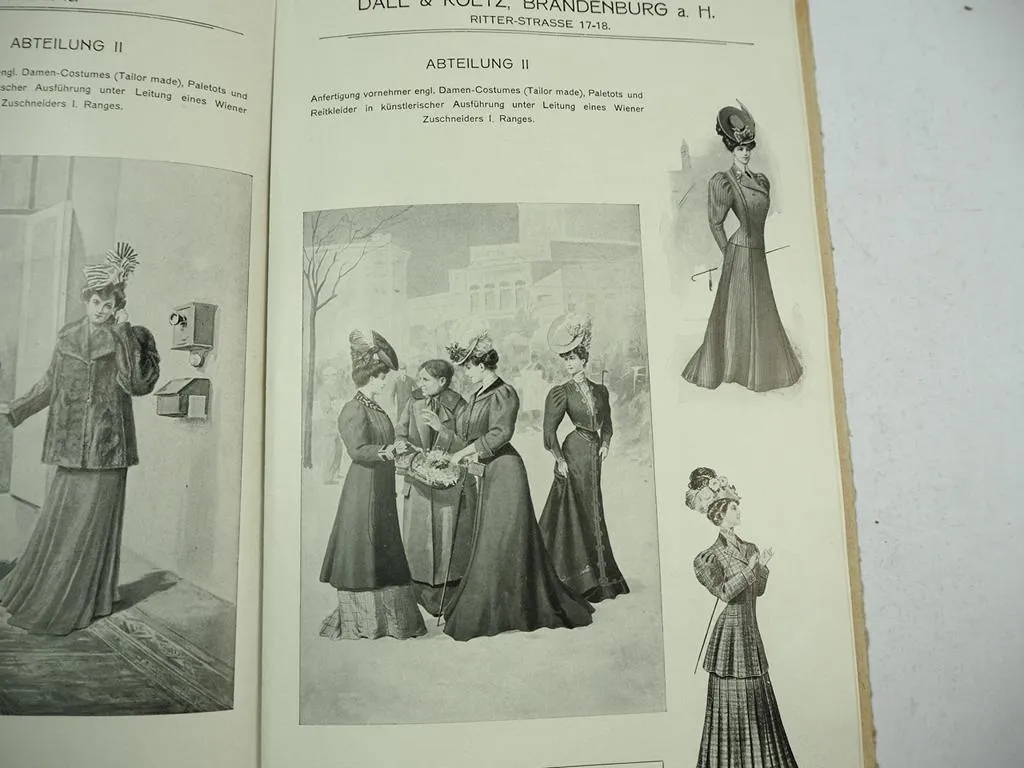 Dahl & Röetz Brandenburg 1906 Damen Herren Mode Katalog 16 Seiten Ritterstrasse