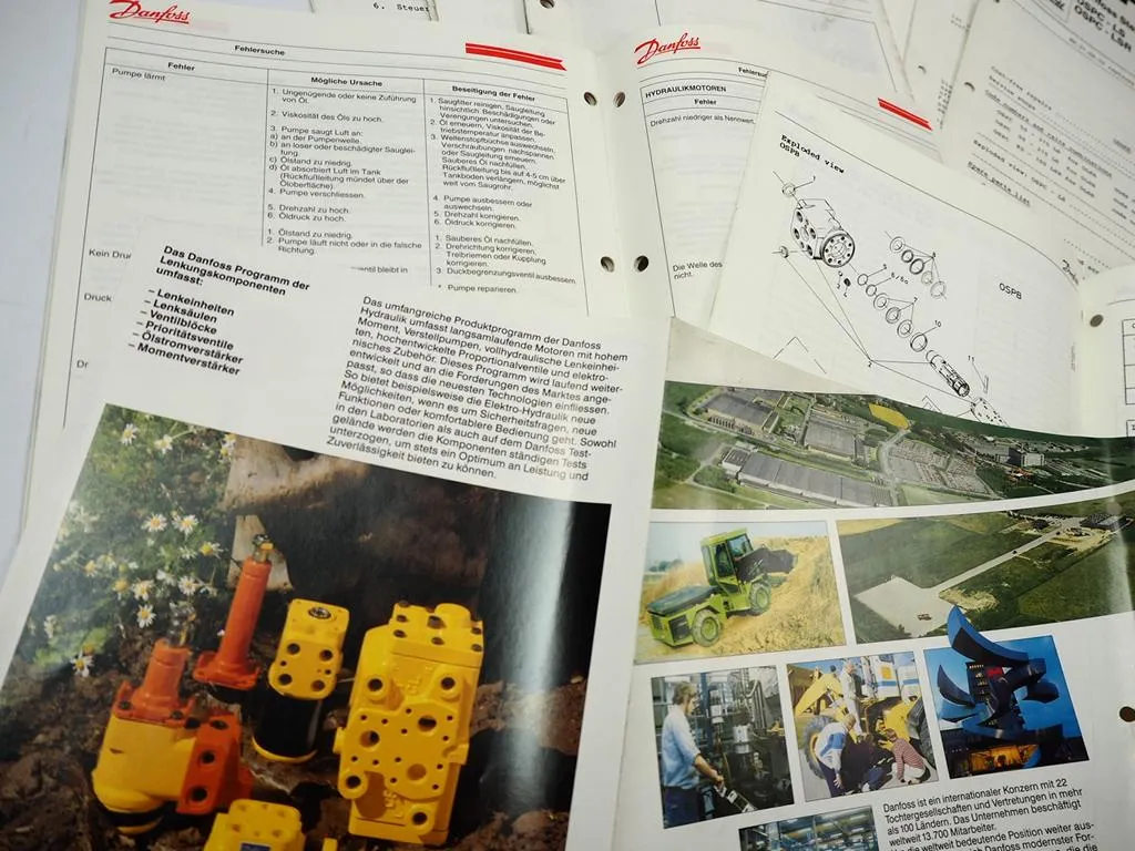 Danfoss Lenkeinheit OSPC OSPB Traktor Werkstatthandbuch Hydraulik Prospekt usw.