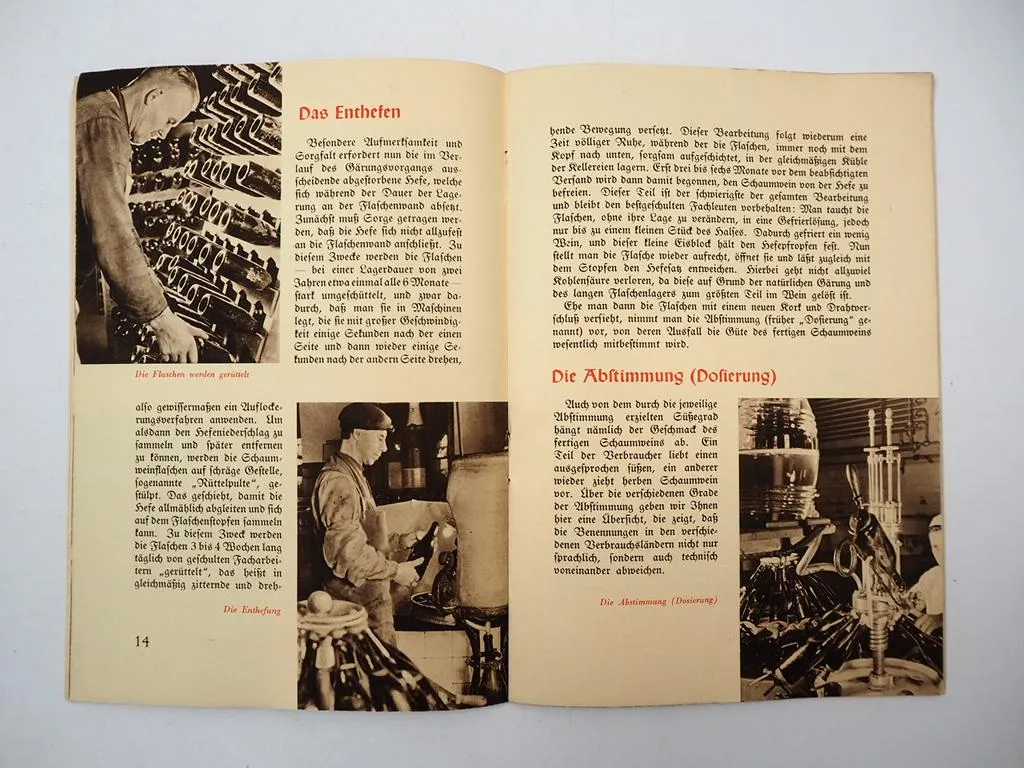 Das Buch vom Schaumwein Werbeheft Hanns W. Brose Wiesbaden 1930er Jahre