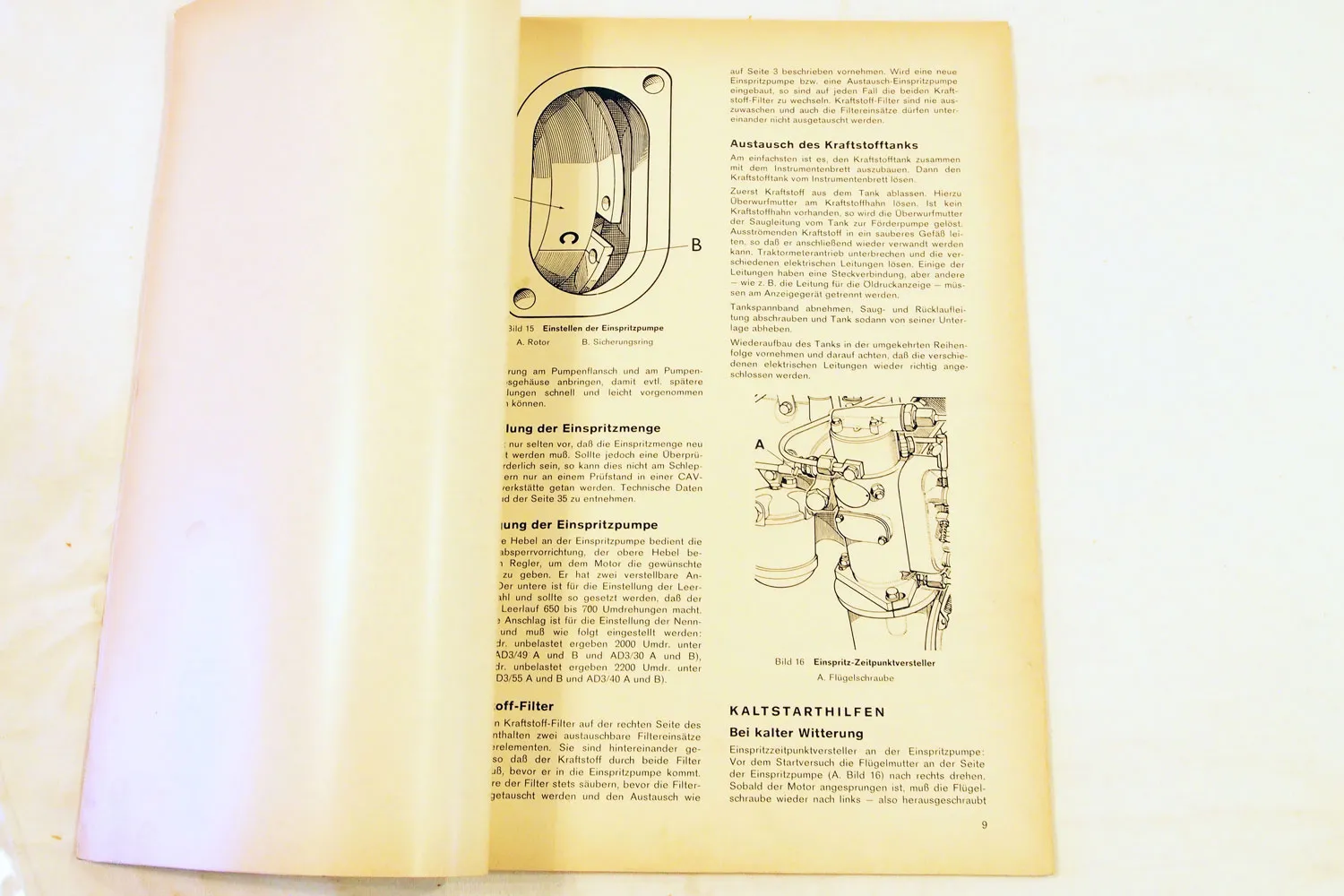 David Brown 3-Zylinder Dieselmotor Werkstatthandbuch Reparaturhandbuch