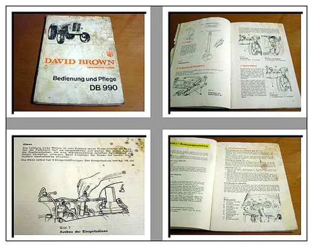 David Brown DB990 Schlepper Betriebsanleitung Bedienung und Pflege ca 1970