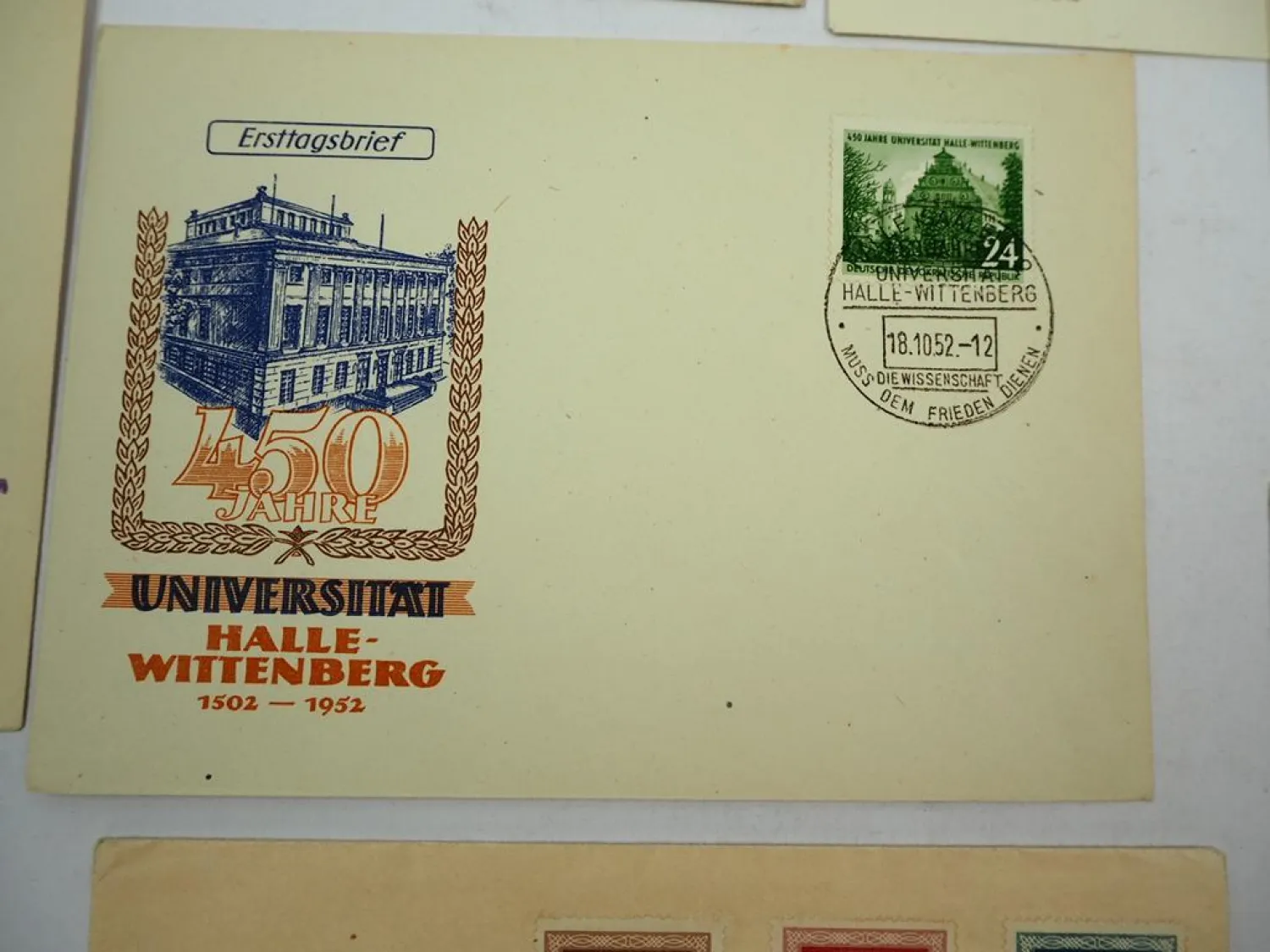 DDR 10x Briefe Ersttagsbriefe Einschreiben mit Briefmarken 1952