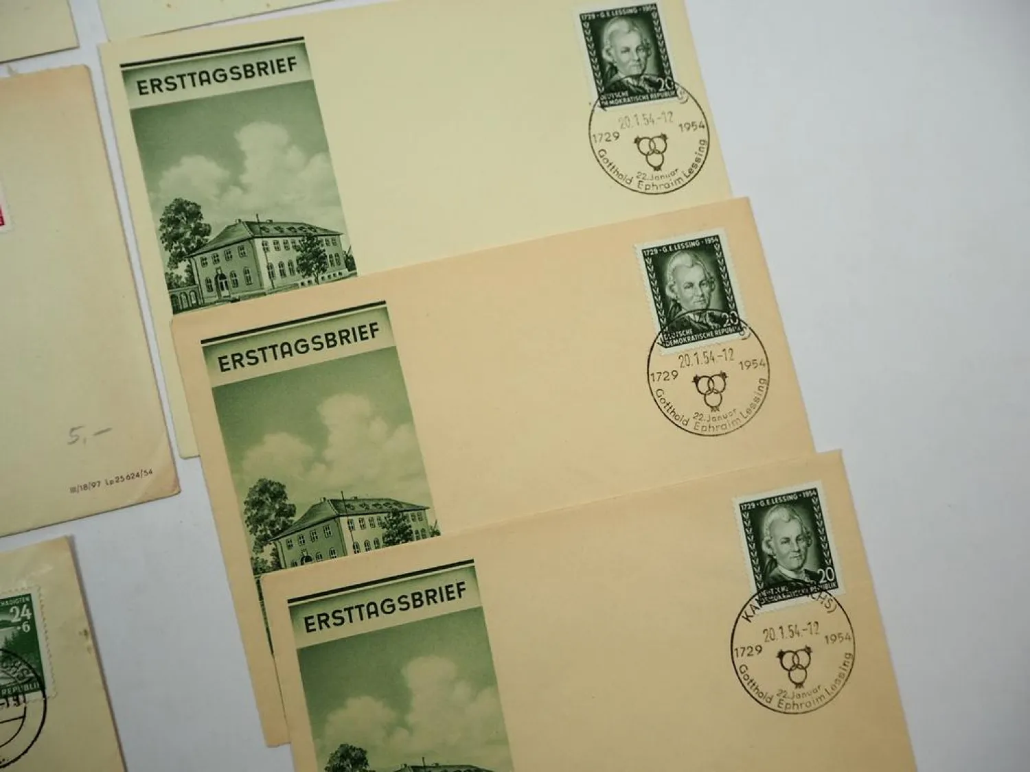 DDR 12x Briefe Ersttagsbriefe Einschreiben mit Briefmarken 1954