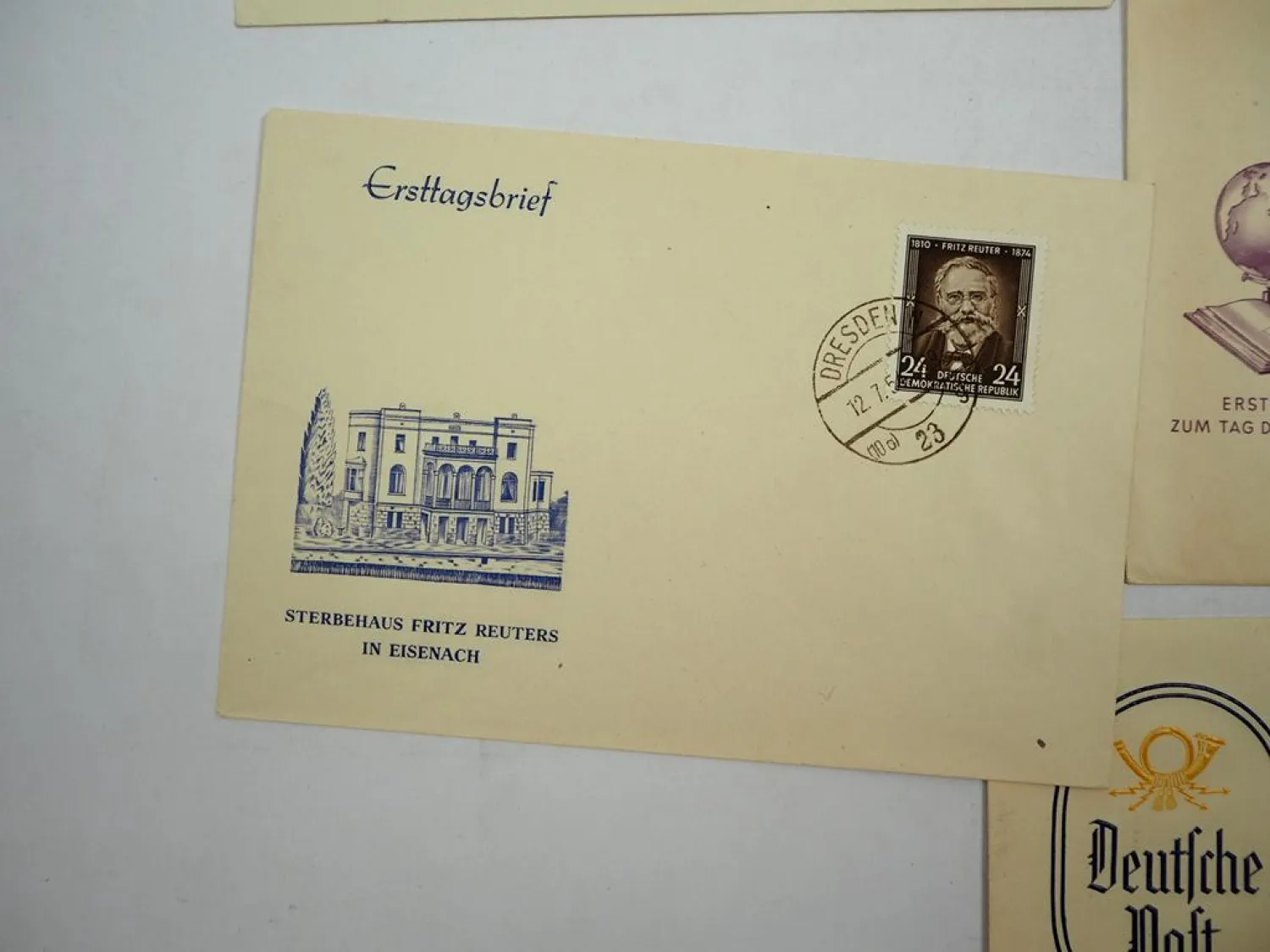DDR 12x Briefe Ersttagsbriefe Einschreiben mit Briefmarken 1954