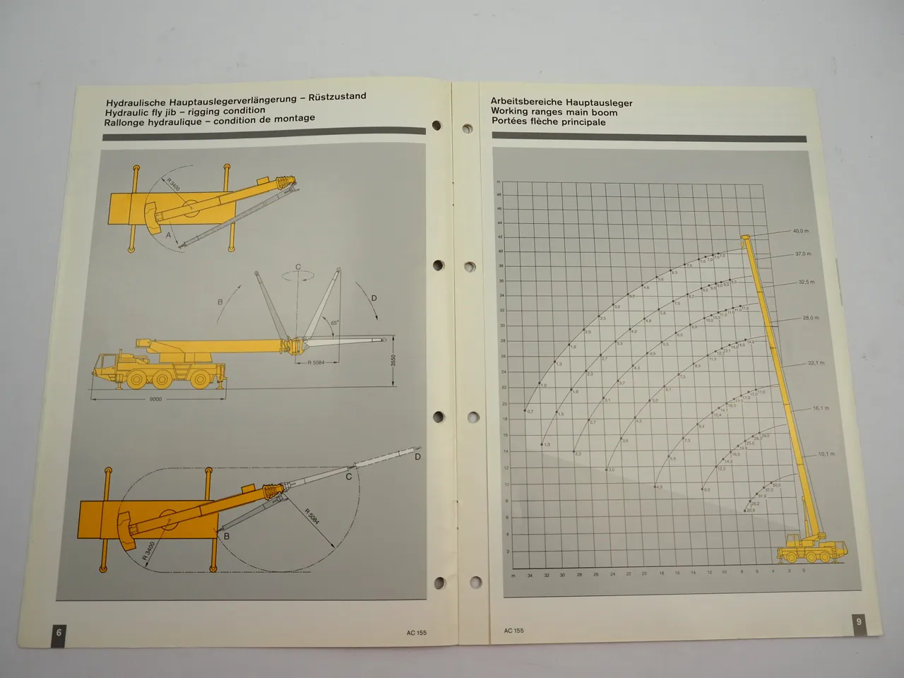 Demag Mannesmann AC 155 Teleskopkran Prospekt Technische Daten 1996