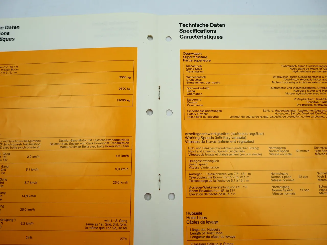 Demag Mannesmann V73 Industriehofkran Prospekt Technische Daten