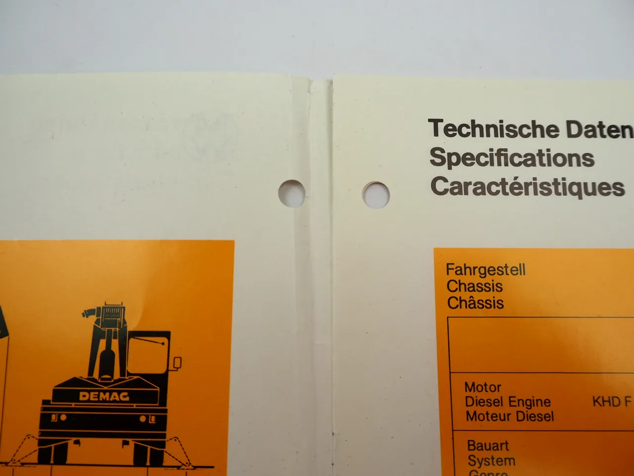 Demag Mannesmann V73 Industriehofkran Prospekt Technische Daten