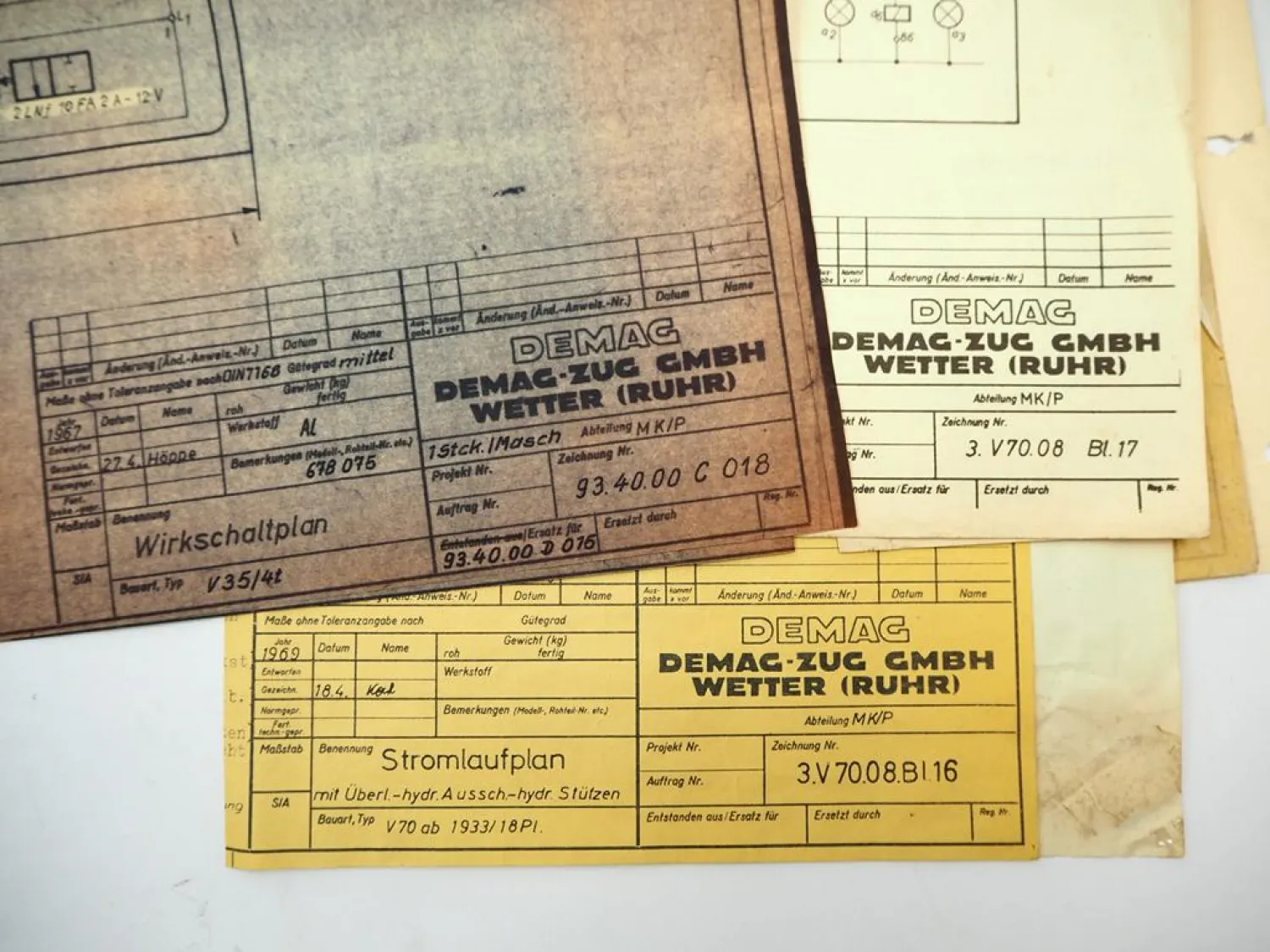 Demag V70 Mobilkran Betriebsanleitung Ersatzteilliste Schaltplan ca. 1969/70