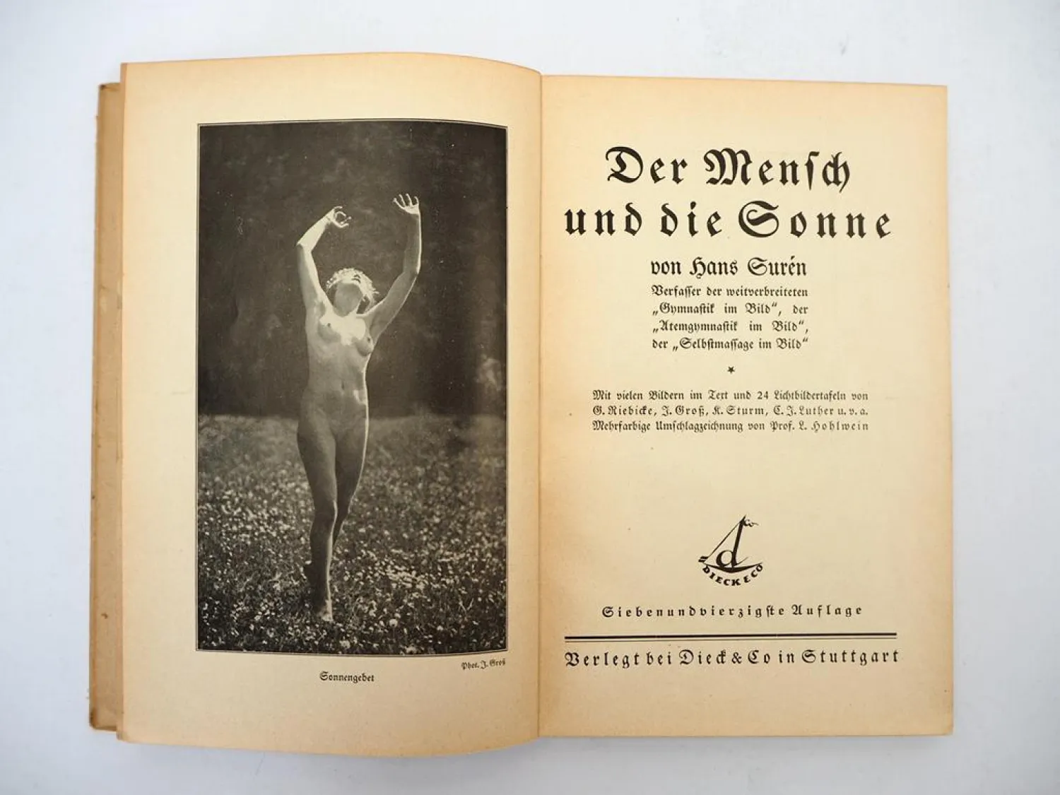 Der Mensch und die Sonne von Hans Suren 1920er Jahre Freikörperkultur FKK