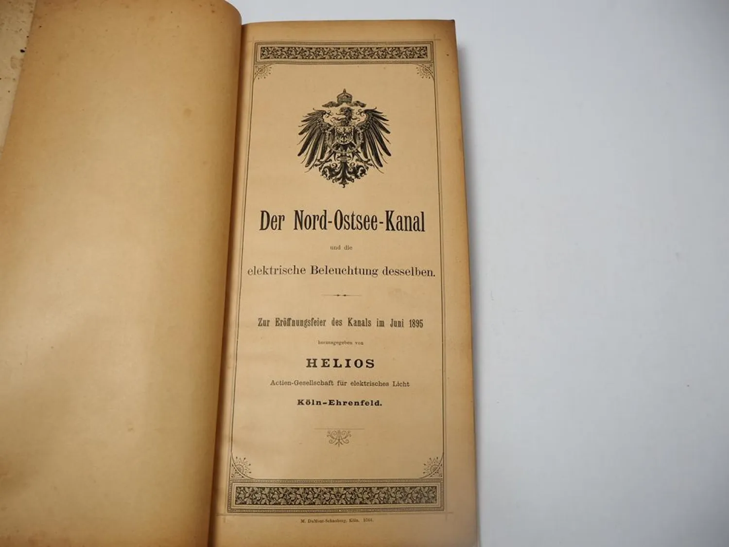 Der Nord Ostsee Kanal 1895 Elektrische Beleuchtung Helios Licht AG Köln