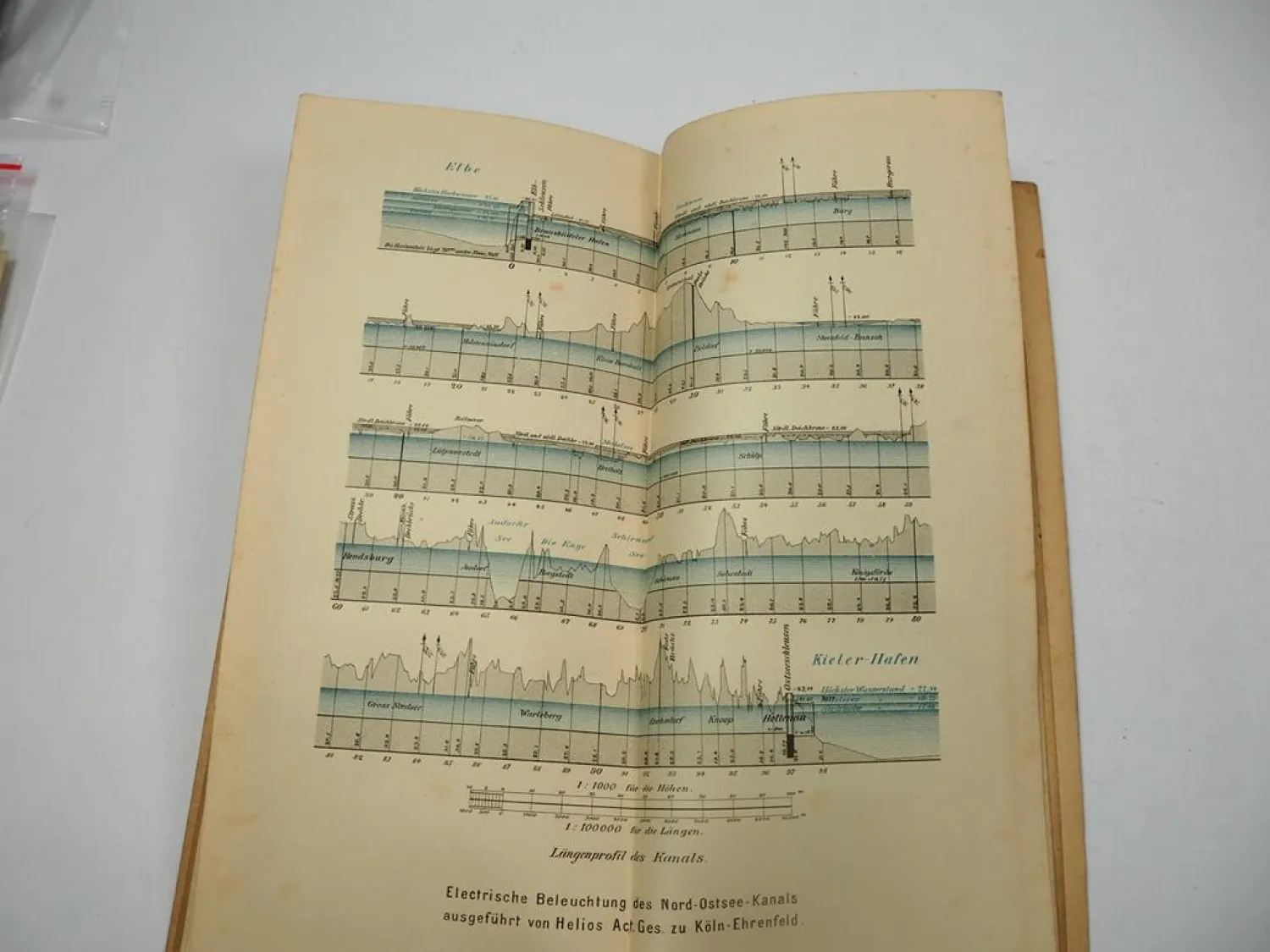 Der Nord Ostsee Kanal 1895 Elektrische Beleuchtung Helios Licht AG Köln