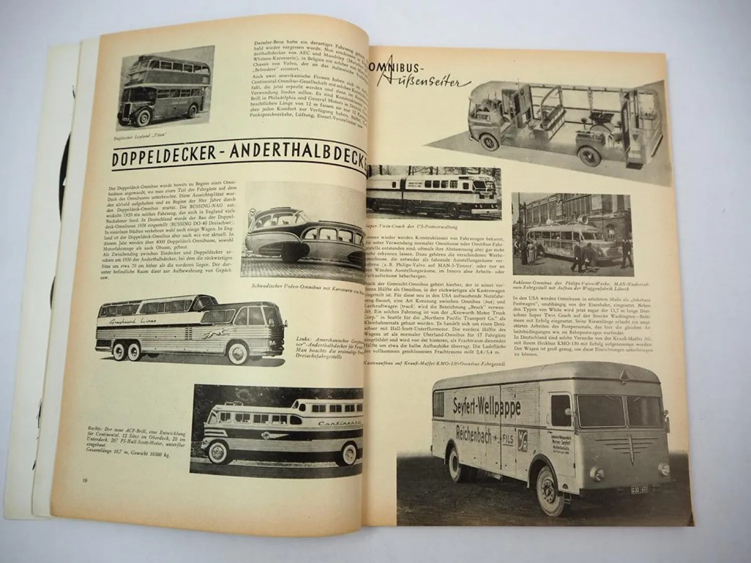 Der Omnibus Zeitschrift Nutzfahrzeug Sonderheft Vogel Verlag München 1949