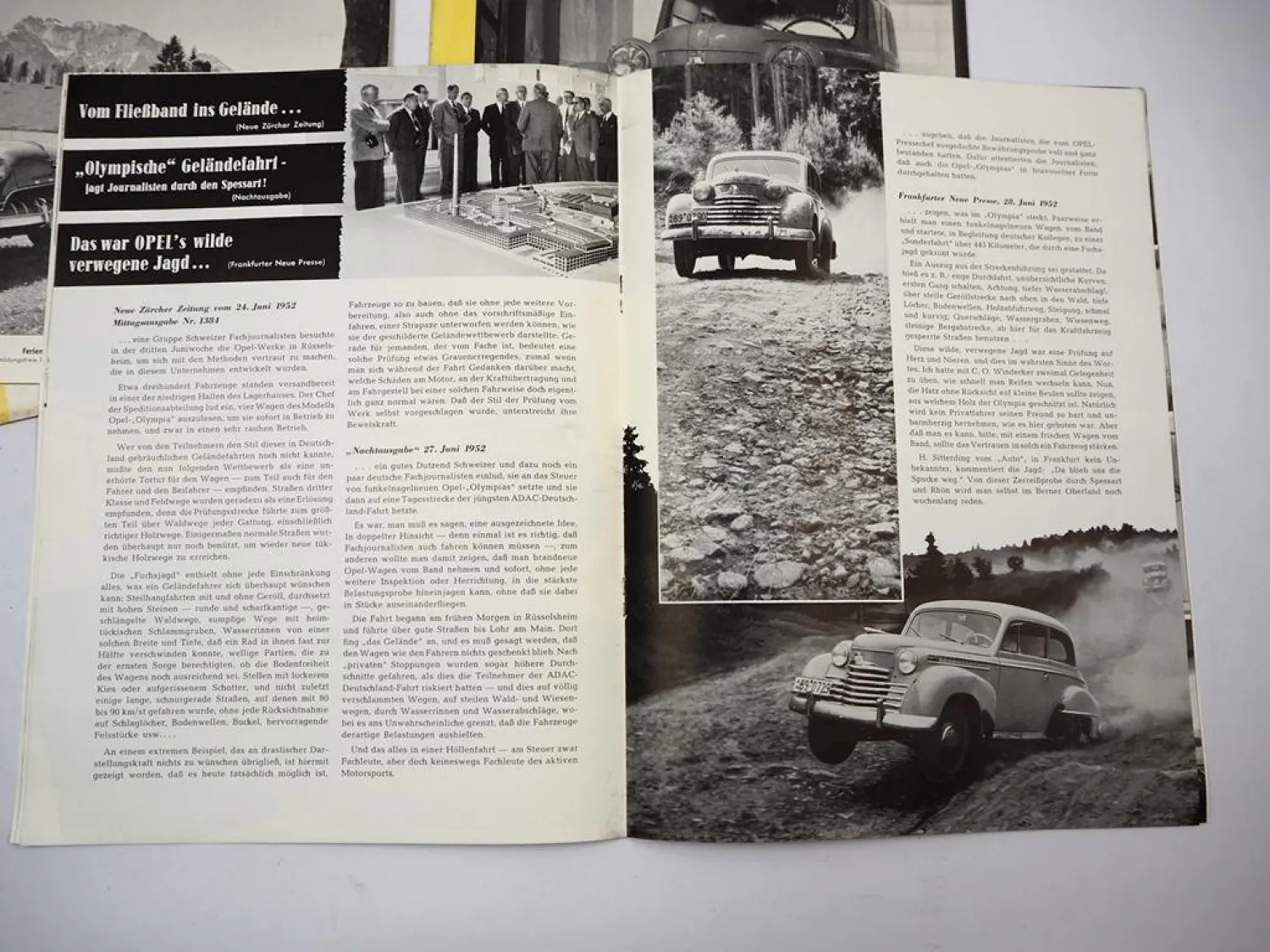 Der Opel Händler 4x Zeitschrift Verkaufsinformation 1952/53