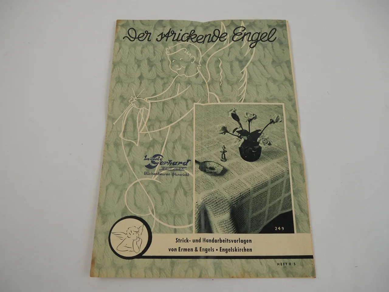 Der strickende Engel Strickvorlage Kreuzstich Ermen & Engels Engelskirchen