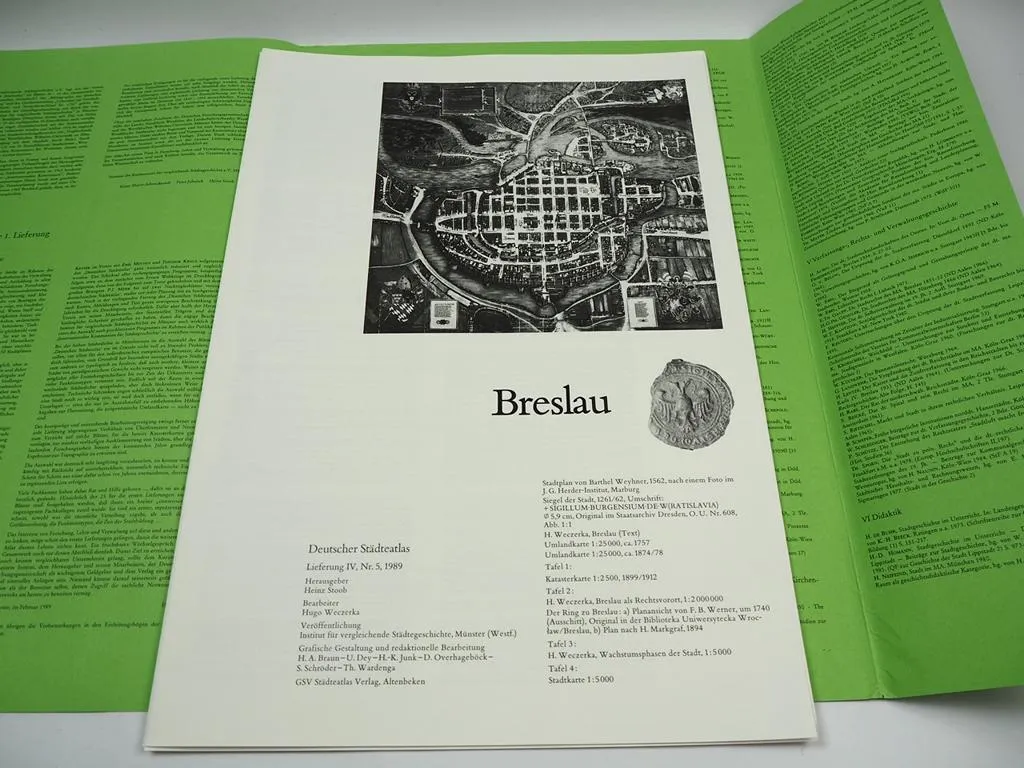 Deutscher Städteatlas Breslau GSV Verlag Altenbeken 1989