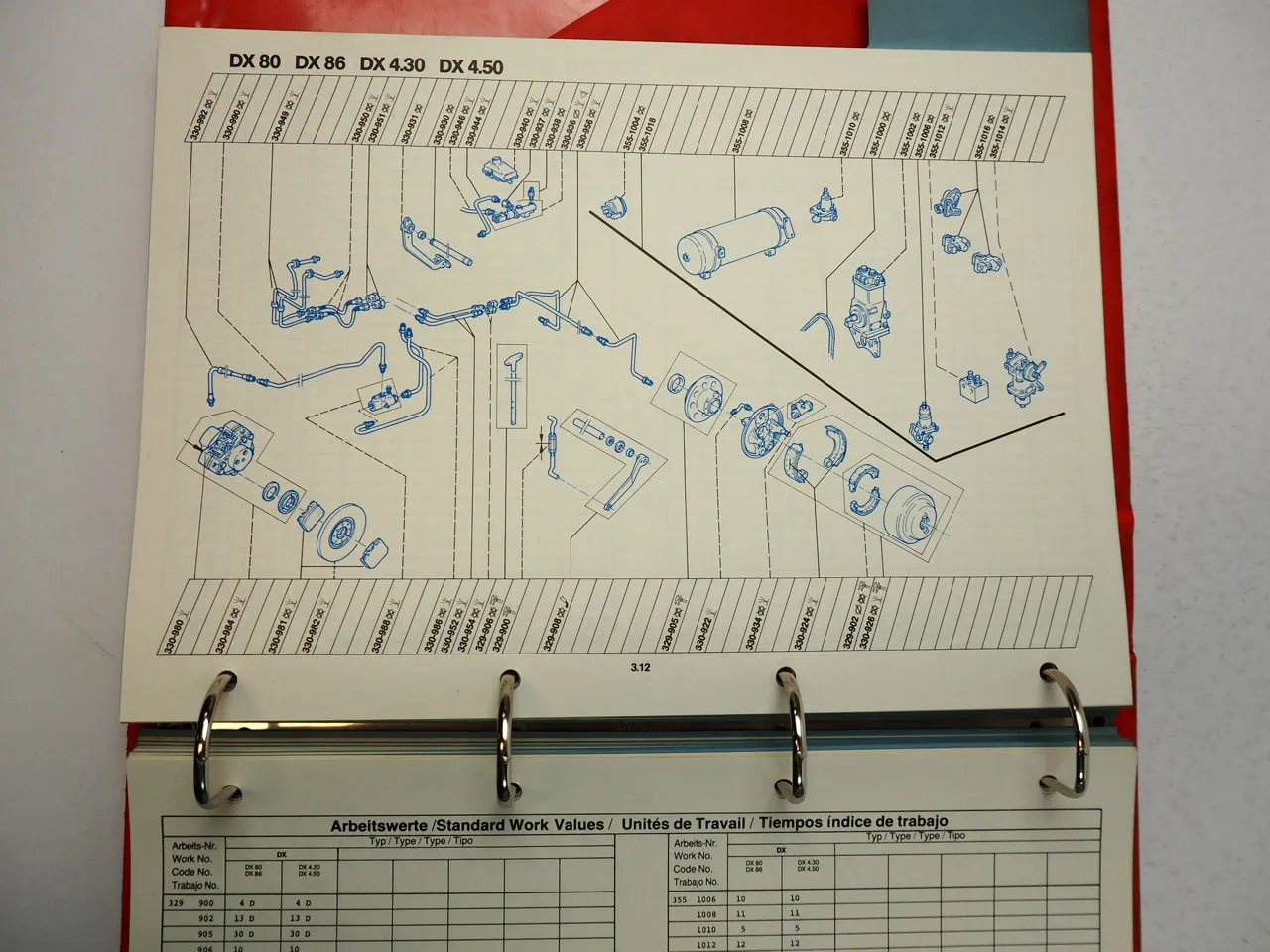 Deutz 07 07C DX3 DX4 DX6 DX7 Intrac 2004 Arbeitswerte Reparaturarbeiten 1983