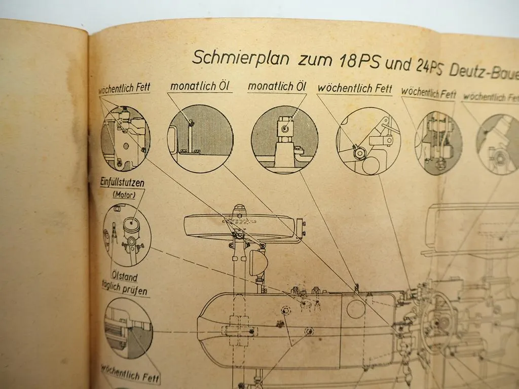 Deutz 18 24 PS Schlepper F2L 612 /6 /5 Betriebsanleitung Bedienung 1955