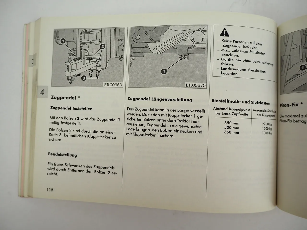 Deutz Agrotron 230 260 Bedienungsanleitung Betriebsanleitung 1999