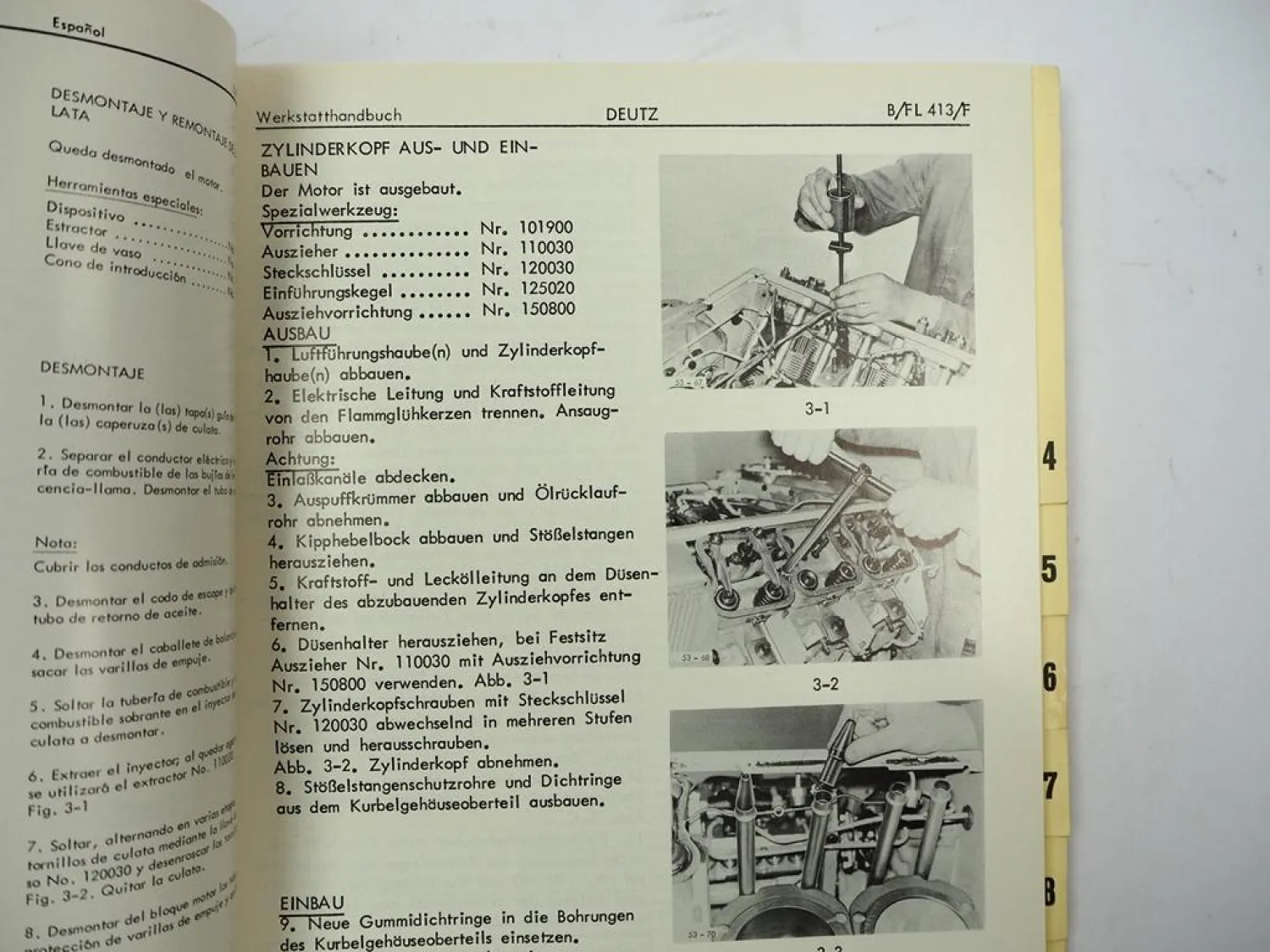 Deutz BF 6 8 10 12 L 413 F Motor Werkstatthandbuch Workshop manual 1977